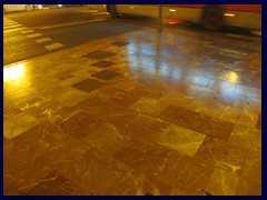 Valencia by night - Marble pavementl, Plaza del Ayuntamiento